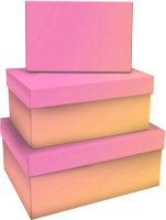 Набор коробок подарочных Meshu Yellow-Pink Gradient / MS_53760 - 