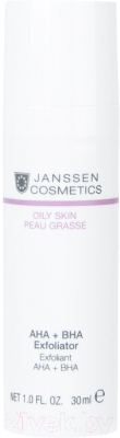 Пилинг для лица Janssen Oily Skin AHA + BHA Exfoliator Для кожи склонной к акне (30мл)