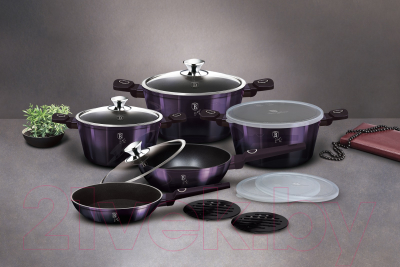 Набор кухонной посуды Berlinger Haus Purple Eclips BH-7143