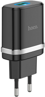 Адаптер питания сетевой Hoco C12Q (черный) - 
