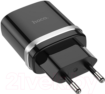 Адаптер питания сетевой Hoco C12Q (черный)
