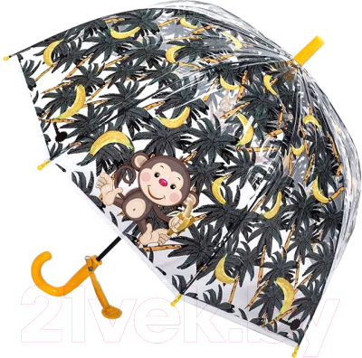 Зонт-трость RST Umbrella Обезьянка 060A (прозрачный)