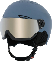 Шлем горнолыжный Alpina Sports Arber Visor Q-Lite / A9228-81 (р-р 58-62, матовый синий) - 