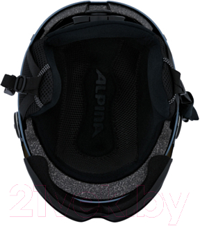 Шлем горнолыжный Alpina Sports Arber Visor Q-Lite / A9228-81 (р-р 58-62, матовый синий)