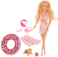 Кукла с аксессуарами Defa Lucy Пляжный отдых / 8473 (розовый) - 