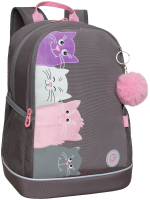 Школьный рюкзак Grizzly RG-463-6 (серый) - 
