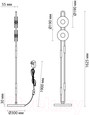 Торшер Odeon Light Magnet 5407/23FL