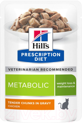 Влажный корм для кошек Hill's Prescription Diet Metabolic с курицей (85г)