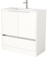 Мебель для ванной Дабер 017 WeltWasser Deilbach 7517-80 / Т17.8W.0.5Б (белый древесный/ручка белая) - 