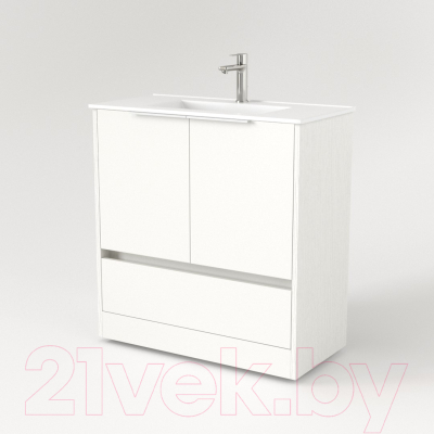 Мебель для ванной Дабер 017 WeltWasser Deilbach 7517-80 / Т17.8W.0.5Б (белый древесный/ручка белая)