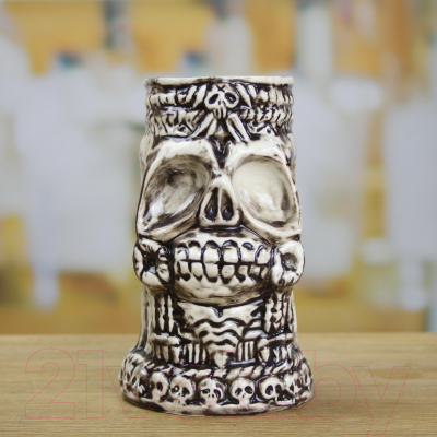 Бокал КИН Тики Skull (серый)