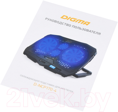 Подставка для ноутбука Digma D-NCP170-4 (черный)