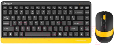 Клавиатура+мышь A4Tech Fstyler FG1110 (черный/желтый)