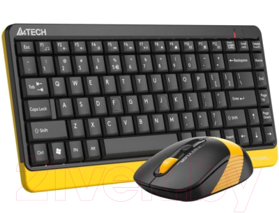 Клавиатура+мышь A4Tech Fstyler FG1110 (черный/желтый)