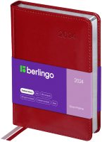 Ежедневник Berlingo Датированный Silver Pristine А6 / DD4_82602 (184л, красный) - 