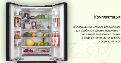Холодильник с морозильником Maunfeld MFF180NFSE01