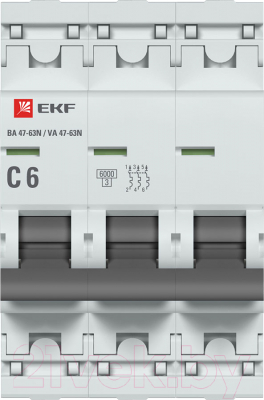 Выключатель автоматический EKF PROxima ВА 47-63N / M636306C