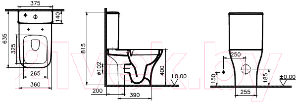 Унитаз напольный VitrA Polar / 9843B003-7201