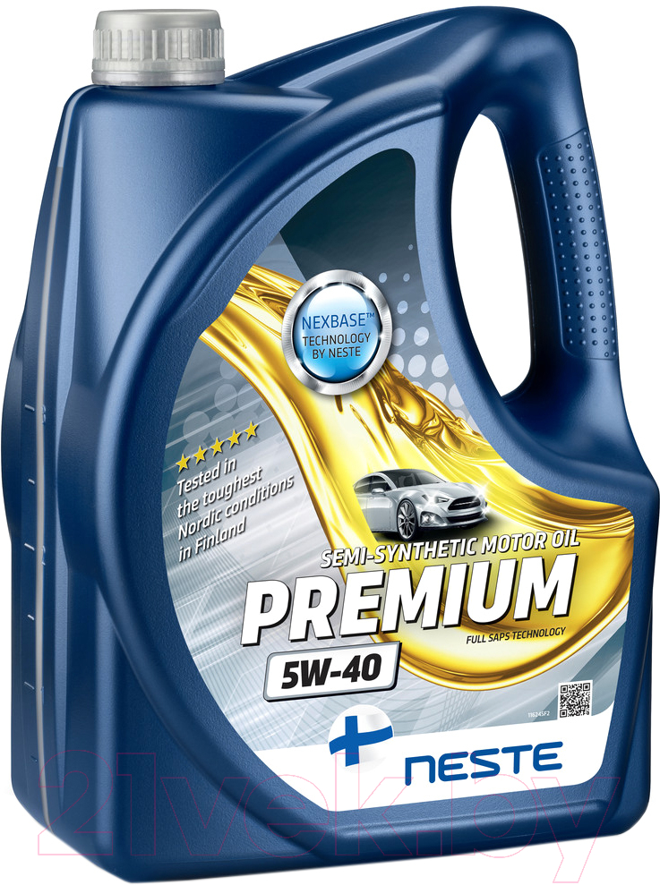 Моторное масло Neste Premium A3/B4 5W40 / 116445 (4л)