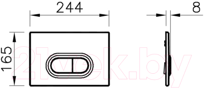 Кнопка для инсталляции VitrA Loop 740-0511 (черный матовый)