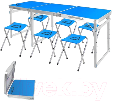 Комплект складной мебели Bison С-6-60x180 (синий)