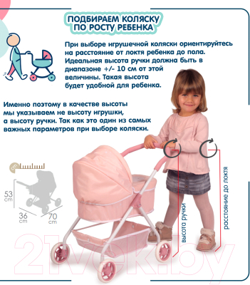 Коляска для куклы DeCuevas Toys Фанни / 80086