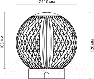 Прикроватная лампа Odeon Light Crystal 5007/2TL