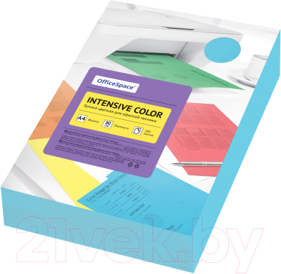 Бумага OfficeSpace Intensive Color A4 / 361616 (500л, голубой)