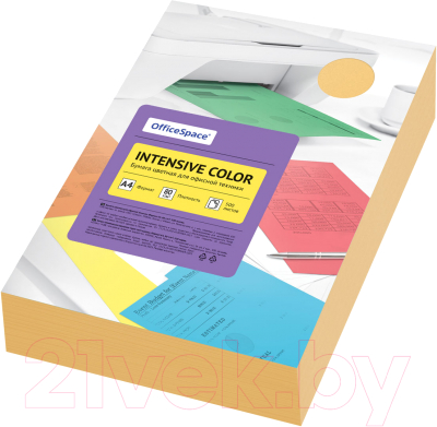 Бумага OfficeSpace Intensive Color A4 / 361619 (500л, оранжевый)