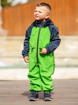 Комбинезон прогулочный детский Batik Либерти 559-23в-1 (р.92-52, зеленый/синий)