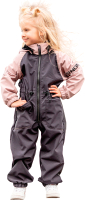 Комбинезон прогулочный детский Batik Либерти 559-23в-1 (р.98-56, пыльно-розовый/серый) - 