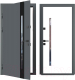 Входная дверь Guard Inox Black 2 96x205 (левая, Ral 7016/экосатин белый) - 