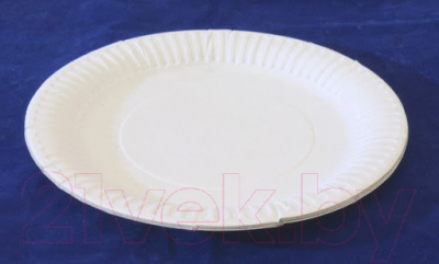 Набор одноразовых тарелок Паксервис Ламинированный картон 240мм / 285246 (100шт, белый)