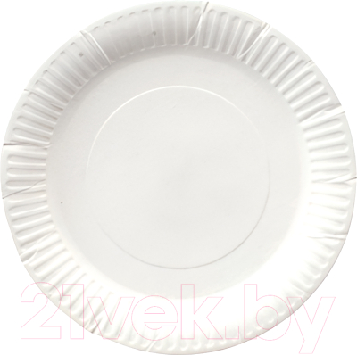 Набор одноразовых тарелок Паксервис Картон 320мм / 285871 (100шт, белый)