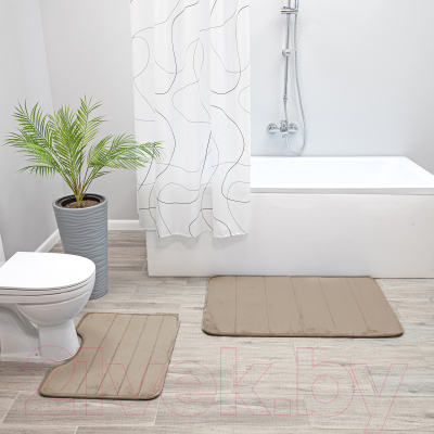 Набор ковриков для ванной и туалета Вилина Велюр / 7173 (мокко)