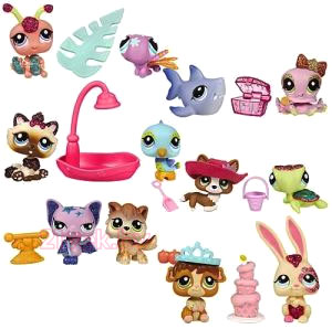 Набор фигурок коллекционных Hasbro Littlest Pet Shop Сверкающие зверюшки - наборы по комплектации не маркируются