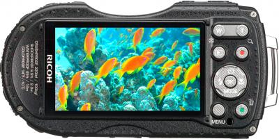 Компактный фотоаппарат Ricoh WG-20 (красный) - экран