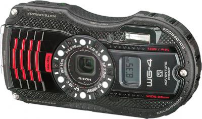 Компактный фотоаппарат Ricoh WG-4 GPS (черно-красный) - общий вид