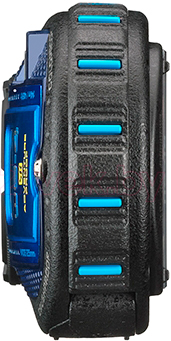 Компактный фотоаппарат Ricoh WG-4 GPS (черно-синий) - вид сбоку