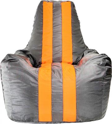 Бескаркасное кресло Baggy Спортинг (серо-оранжевое флюорисцентное) - общий вид