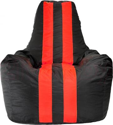 Бескаркасное кресло Baggy Спортинг (красно-черное) - общий вид