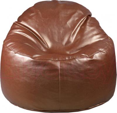Бескаркасное кресло Baggy Персик (темно-коричневое) - общий вид