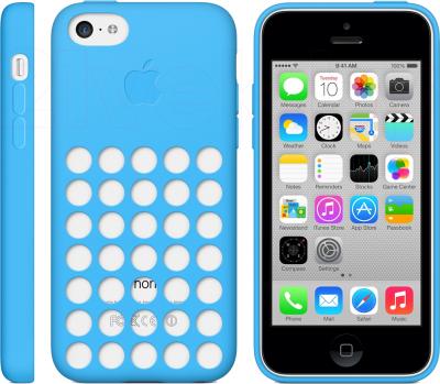 Чехол-накладка Apple Case for iPhone 5c MF035ZM/A (синий) - общий вид