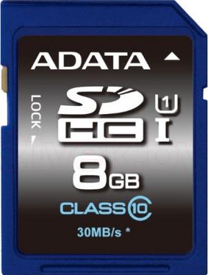 Карта памяти A-data Premier SDHC UHS-I U1 (Class 10) 8 GB (ASDH8GUICL10-R) - общий вид