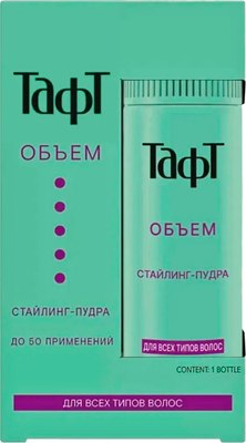 Текстурирующая пудра для волос Тафт Мгновенный объем сверхсильная фиксация (10г) - 