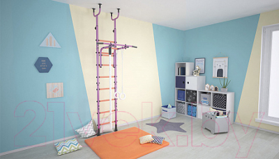 Детский спортивный комплекс Polini Kids Neo (фиолетовый)