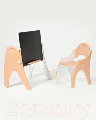 Комплект мебели с детским столом Tech Kids №1 Буквы-Цифры 14-434 (жемчужный персик)