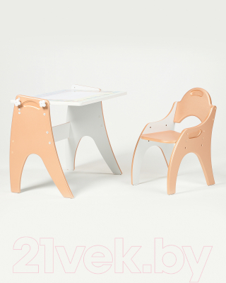 Комплект мебели с детским столом Tech Kids №1 Буквы-Цифры 14-434 (жемчужный персик)