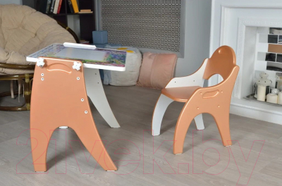 Комплект мебели с детским столом Tech Kids №1 Зима-Лето 14-435 (жемчужный персик)