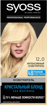 Крем для осветления волос Syoss Salonplex 8 уровней осветления 12-0 (интенсивный осветлитель)